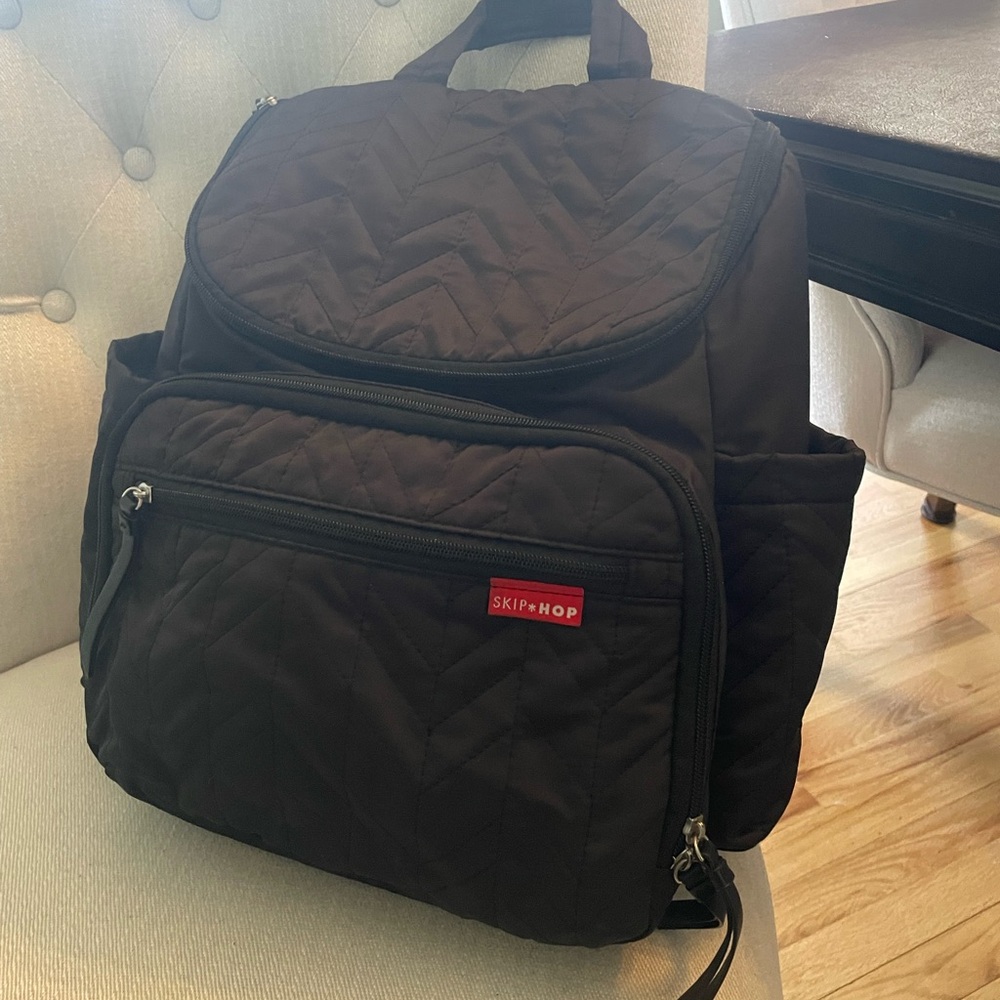Skip Hop Quilted Black Backpack or Diaper Bag